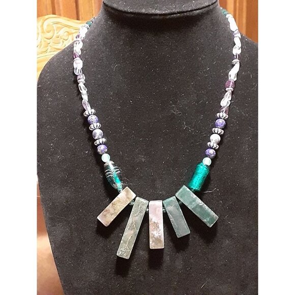 Jasper Gemstone Necklace 20" - Picture 1 of 7